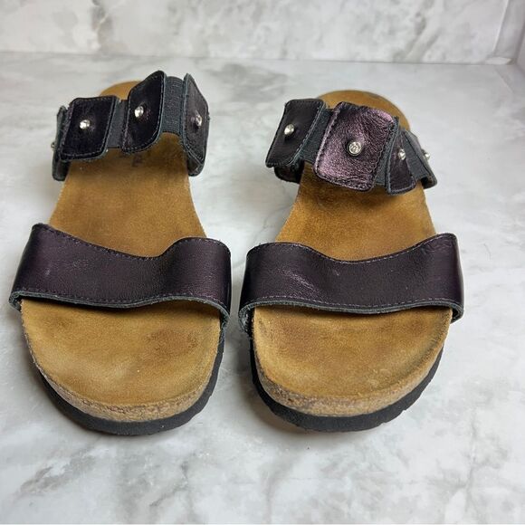Naot Ashley Metallic Plum Sandals - Picture 2 of 6